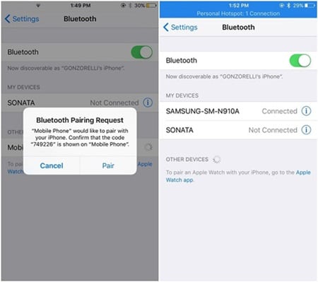 Cara Pairing Bluetooth Sesama iPhone