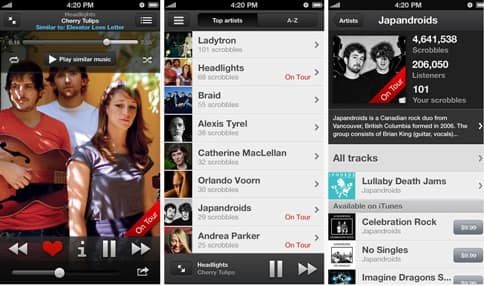 Aplikasi Streaming Musik iPad