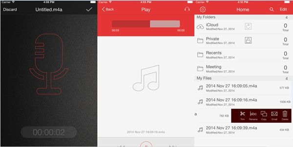 Aplikasi perekam suara iphone